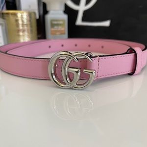 Gucci women thin belt GG buckle